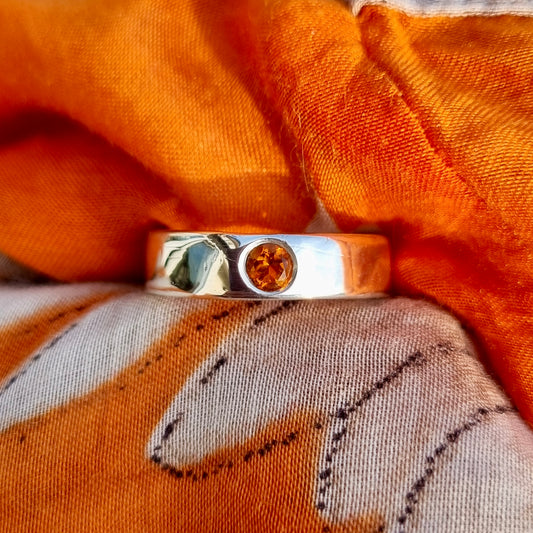 Silver ring with Citrine