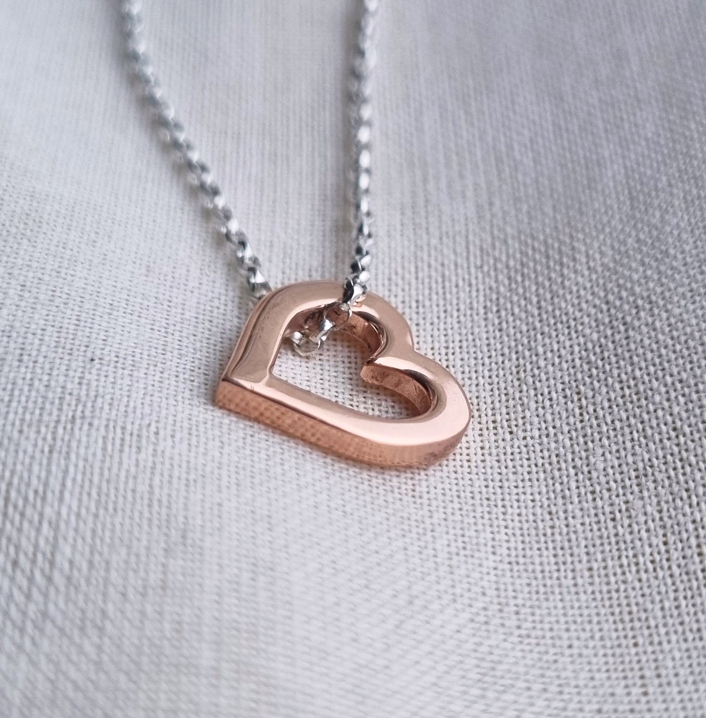 Solid gold or silver sweetheart necklace