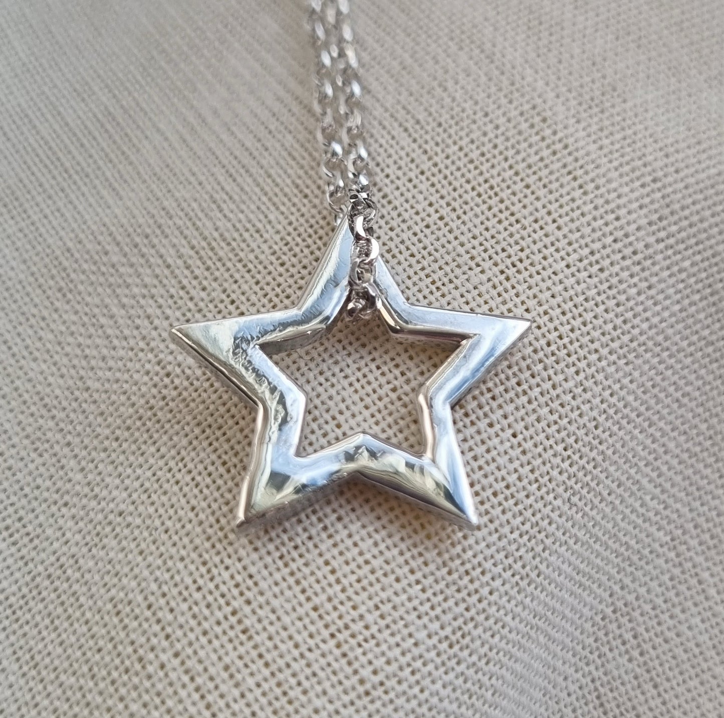 Solid gold or silver starlight necklace