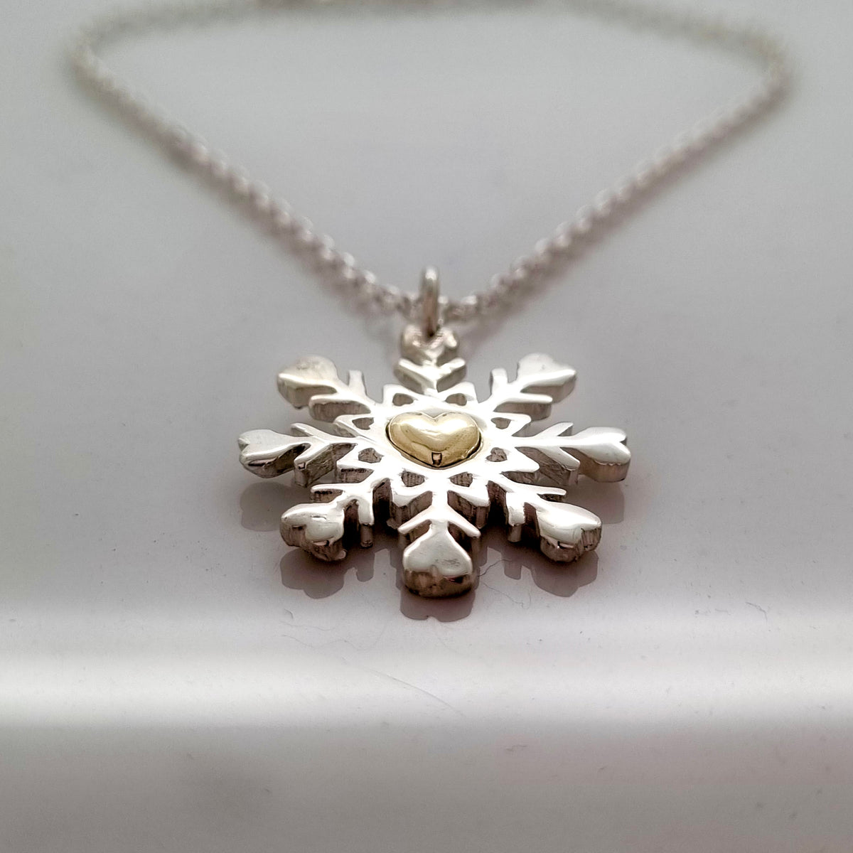 Love at frost sight - silver necklace with heart