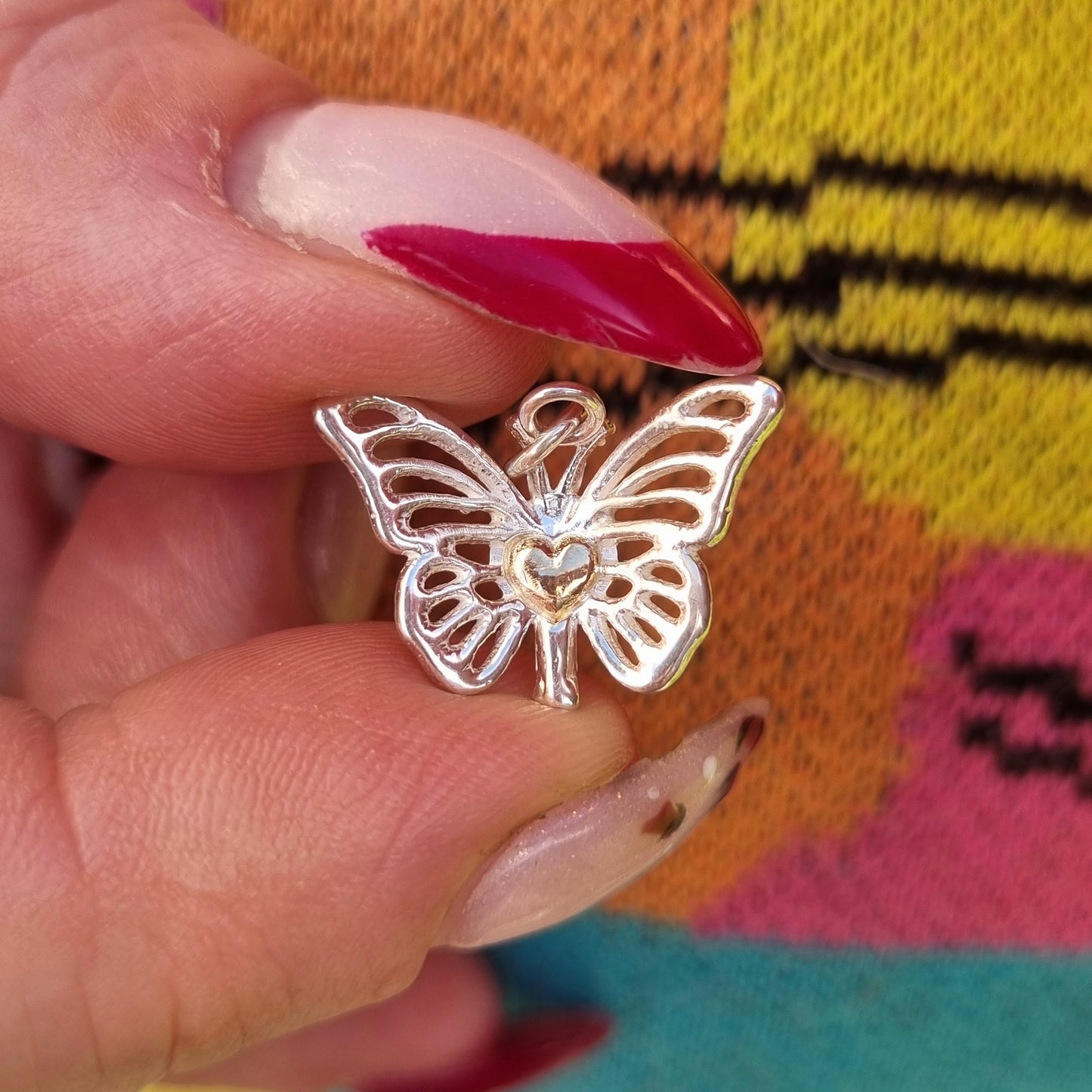 Flutterheart - silver necklace with heart