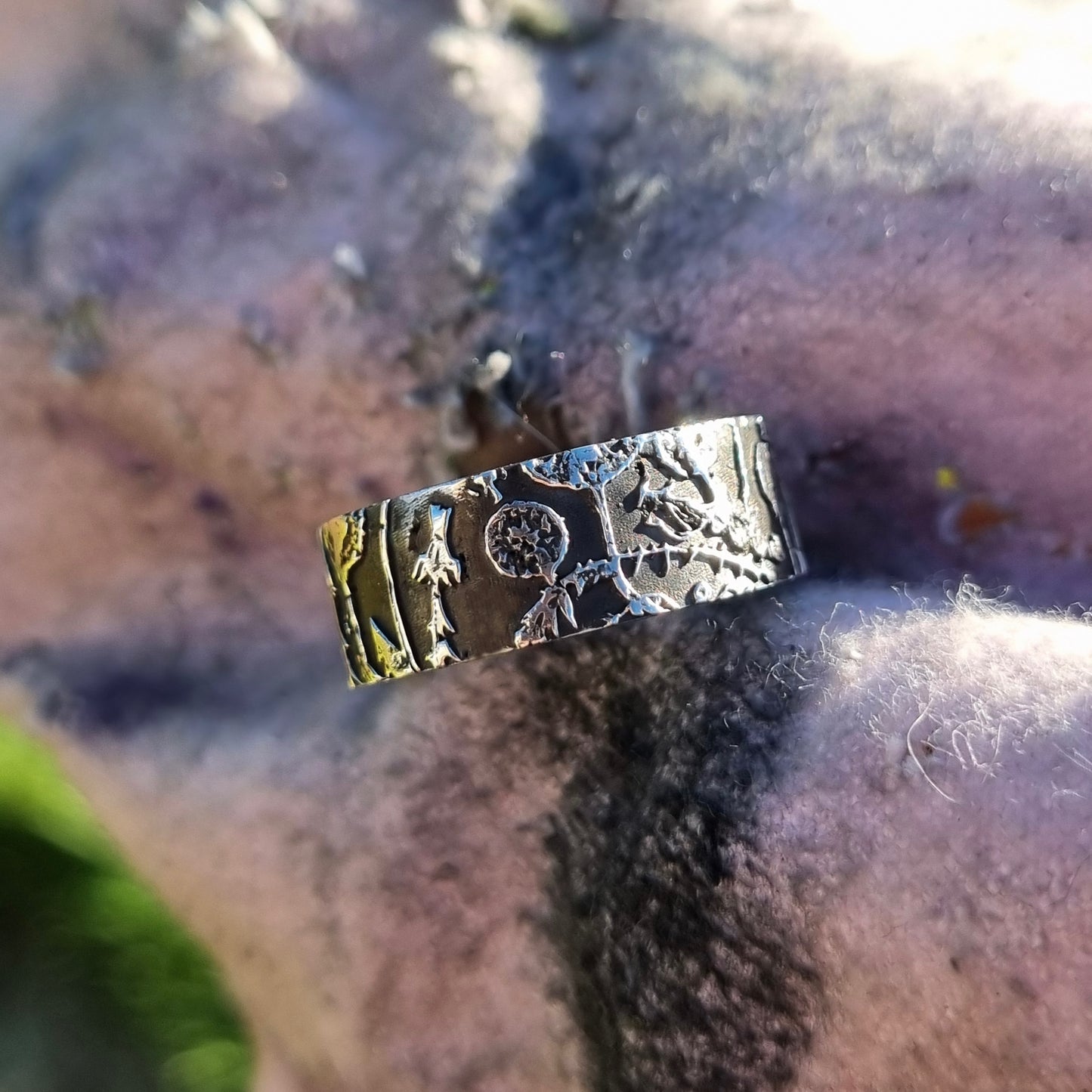 Wildflower meadow - Dandelion Clock Spinning Ring