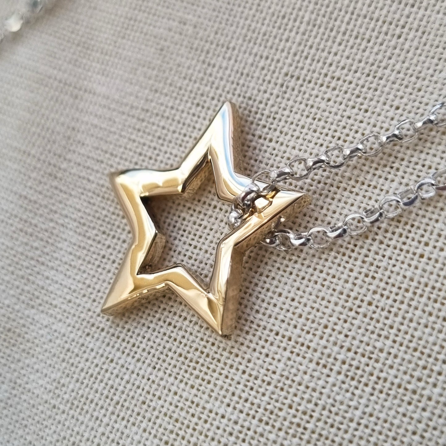 Solid gold or silver starlight necklace