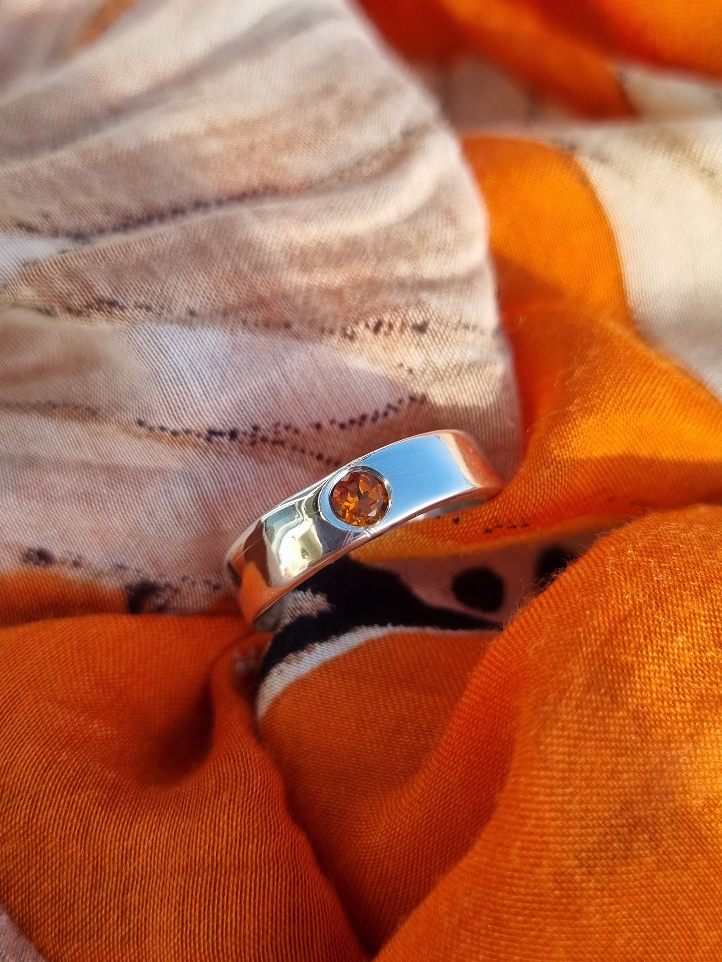 Silver ring with Citrine