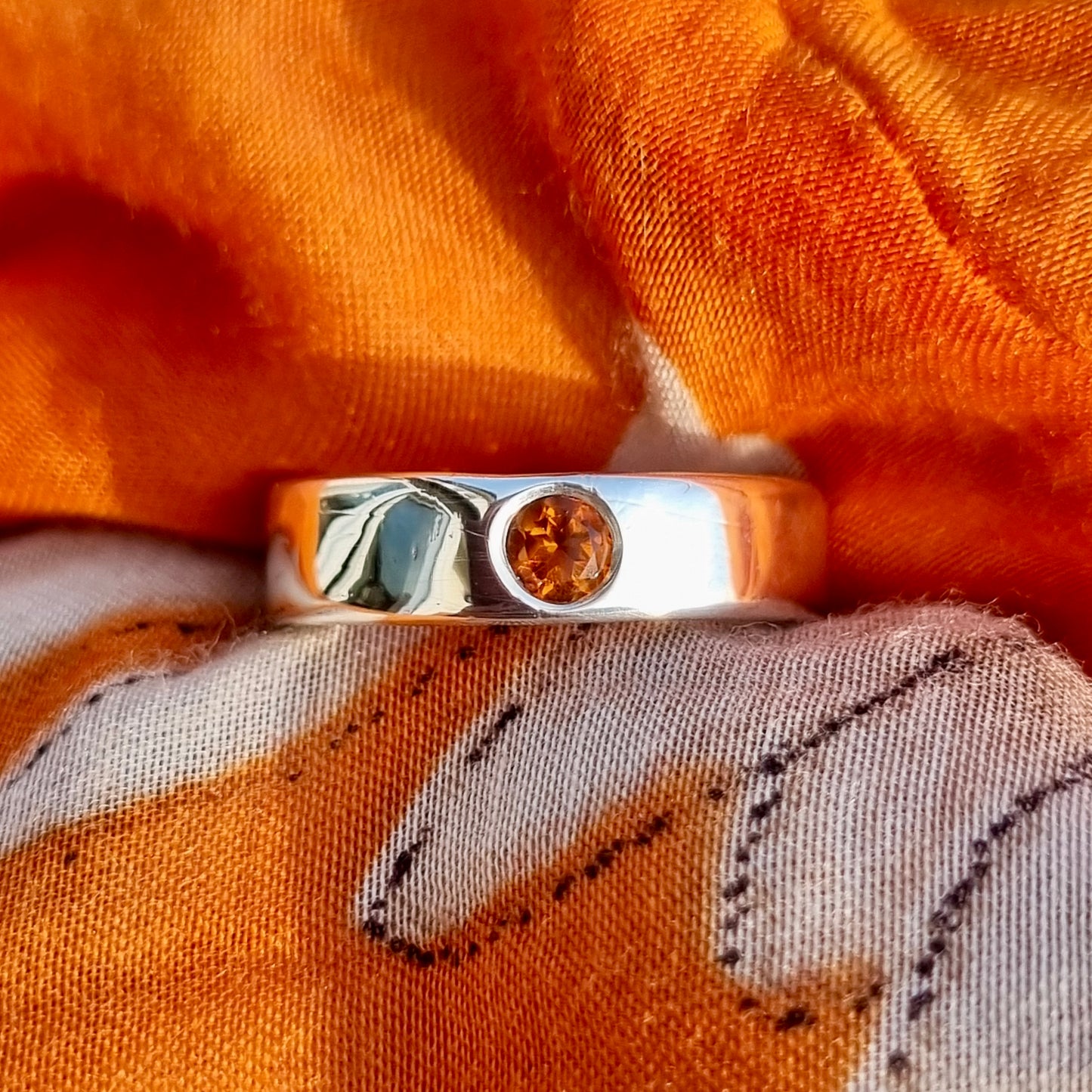Silver ring with Citrine