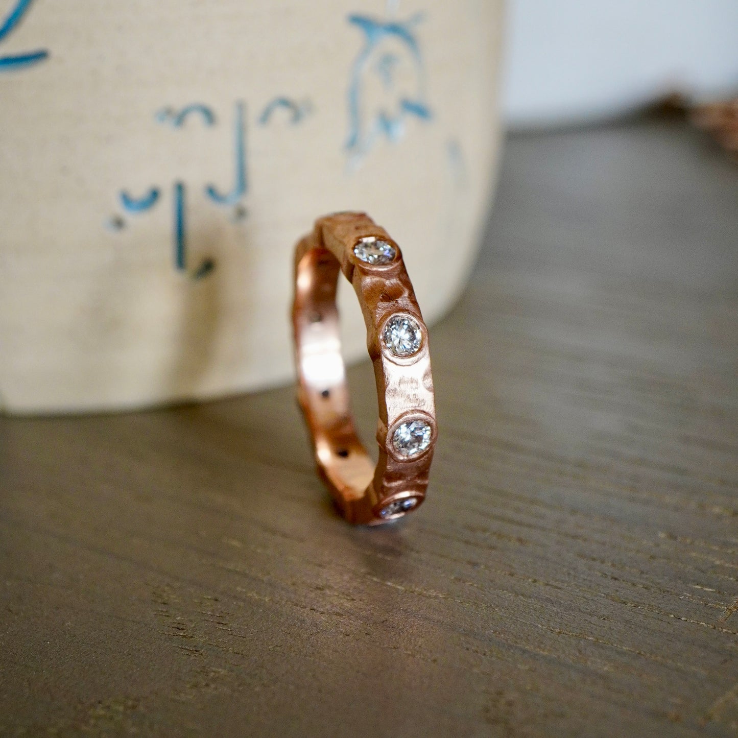 Aurora - chunky diamond ring in solid gold