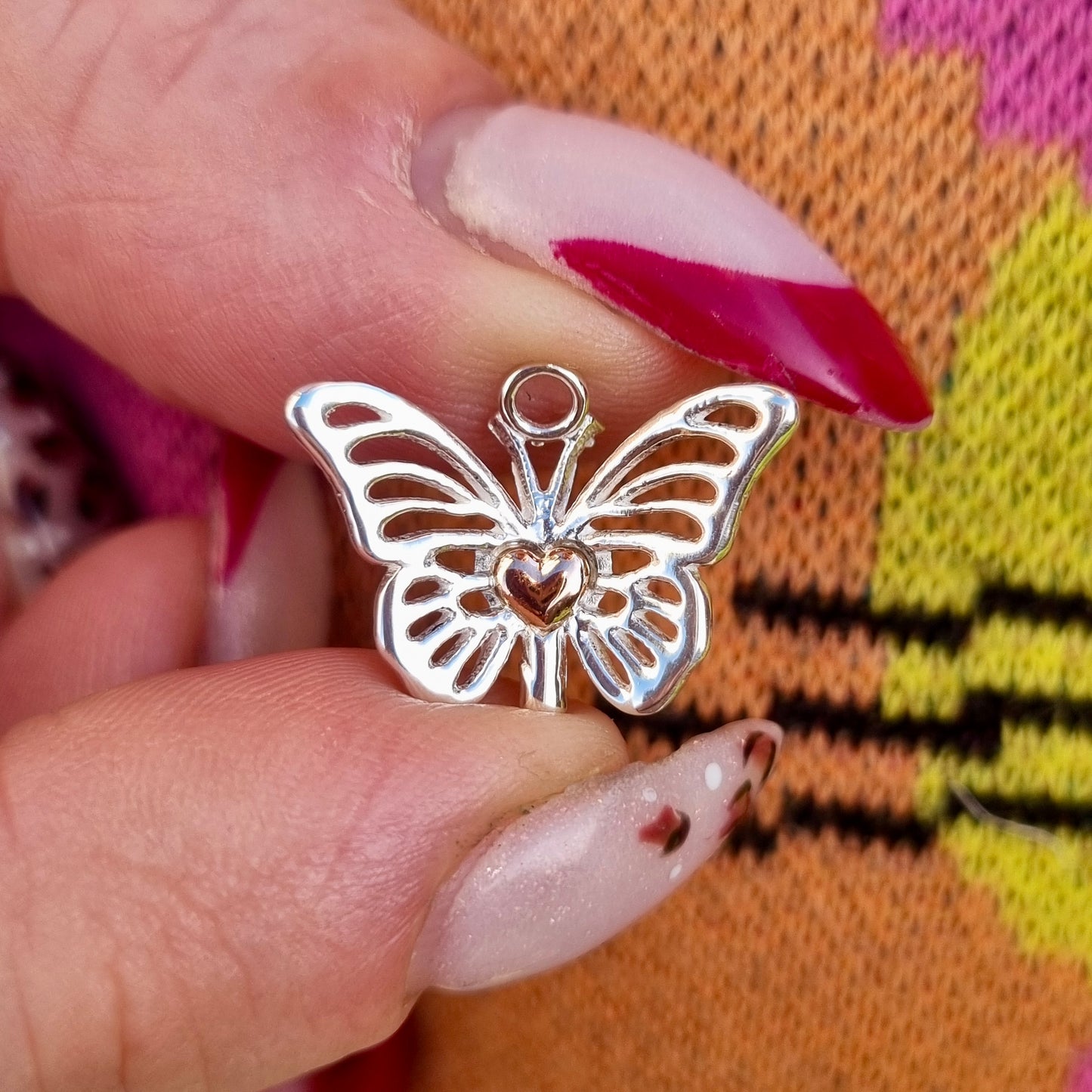 Flutterheart - silver necklace with heart