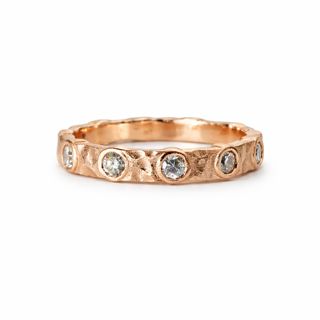 Aurora - chunky diamond ring in solid gold