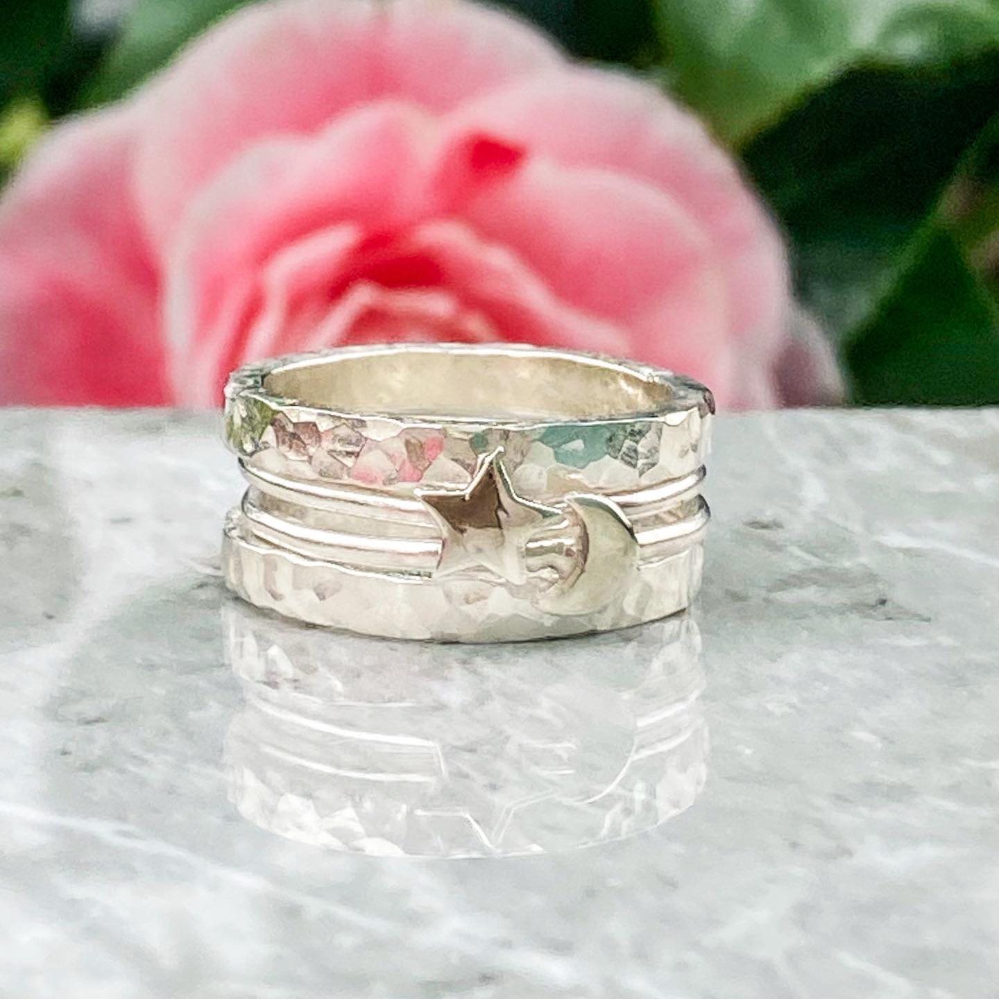 To the moon and back stacking rings