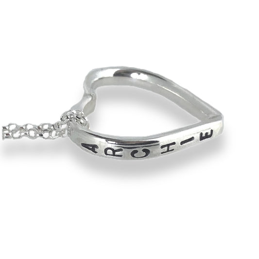 Family of hearts necklace. One personalised heart.