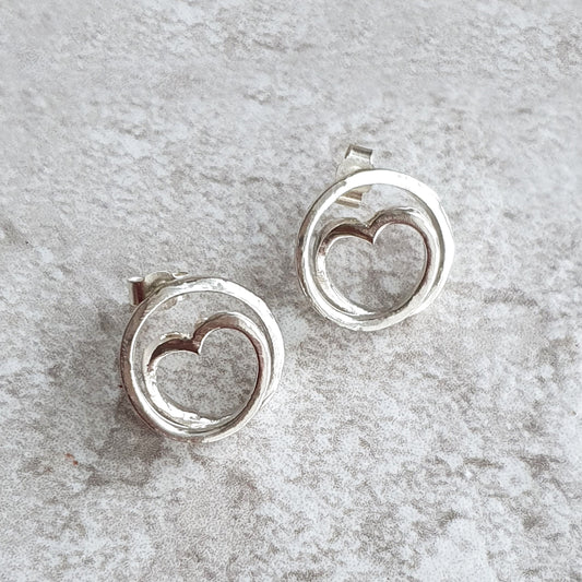Infinite love spiral earrings