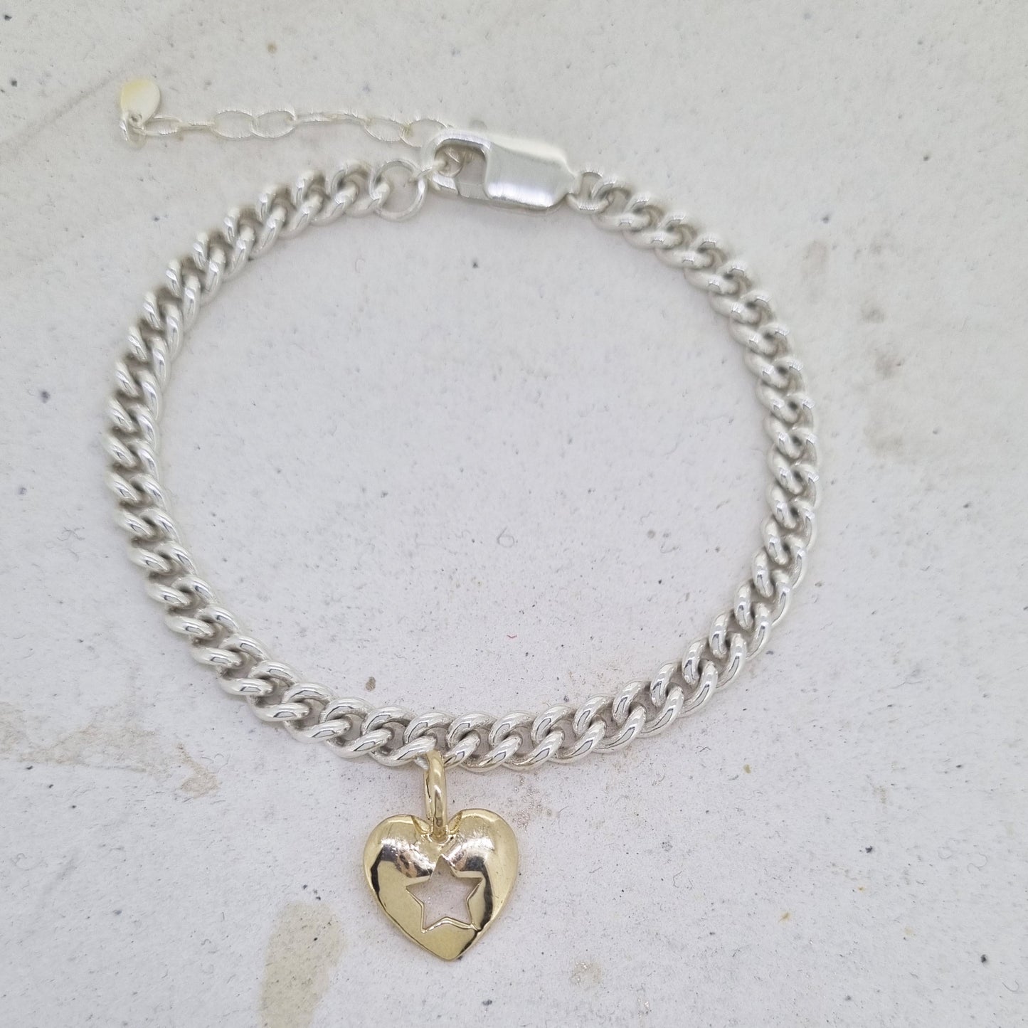 Solid silver bracelet - Star in my heart