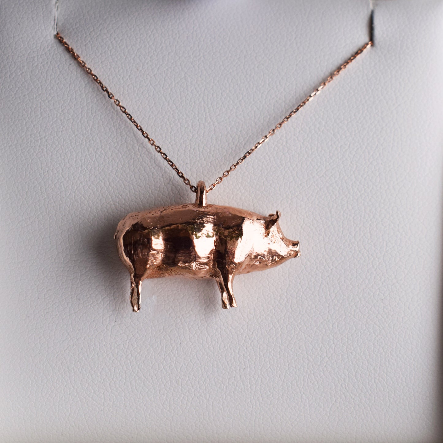 Iggy Piggy - Solid silver or gold pig necklace