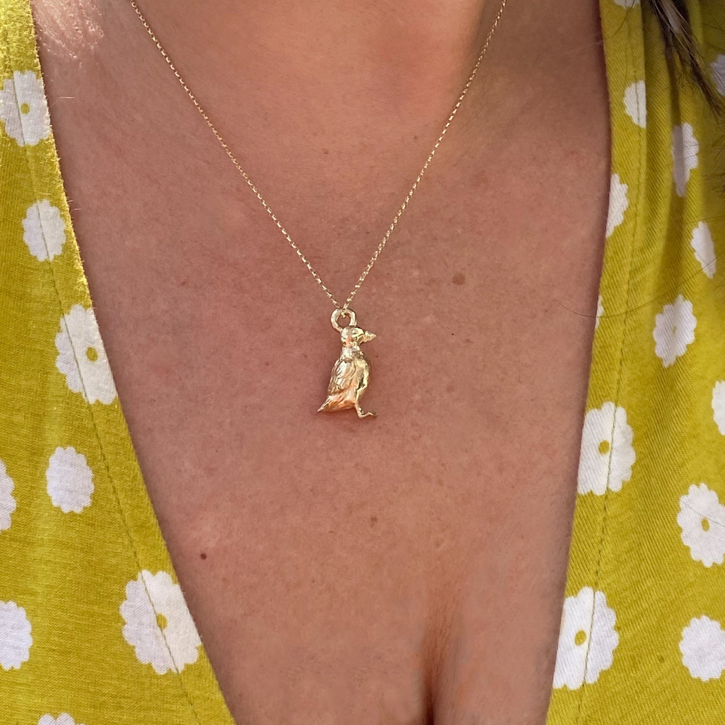 Mr Macareux - Solid silver or gold Puffin necklace