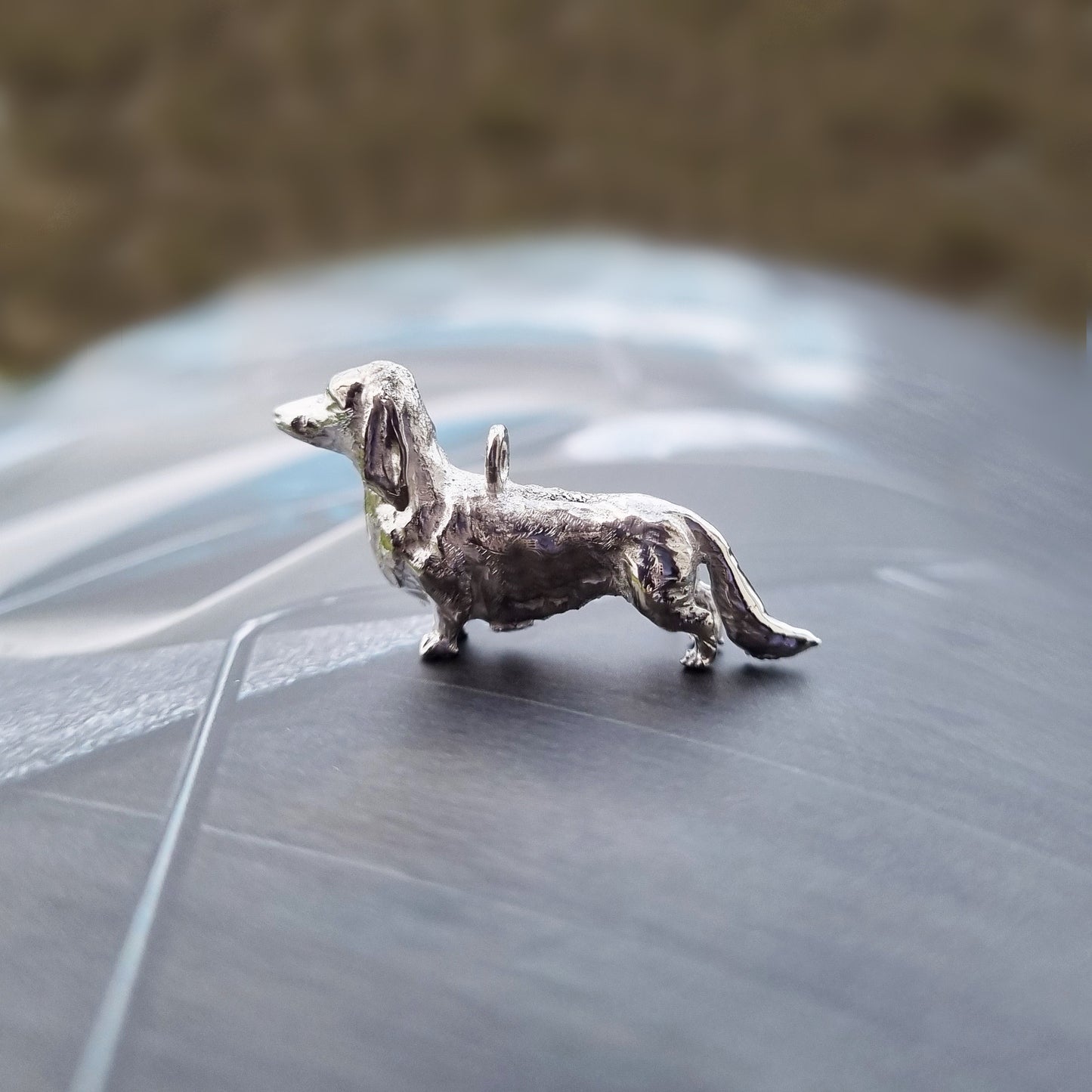 Long haired dachshund dog - dachshund necklace