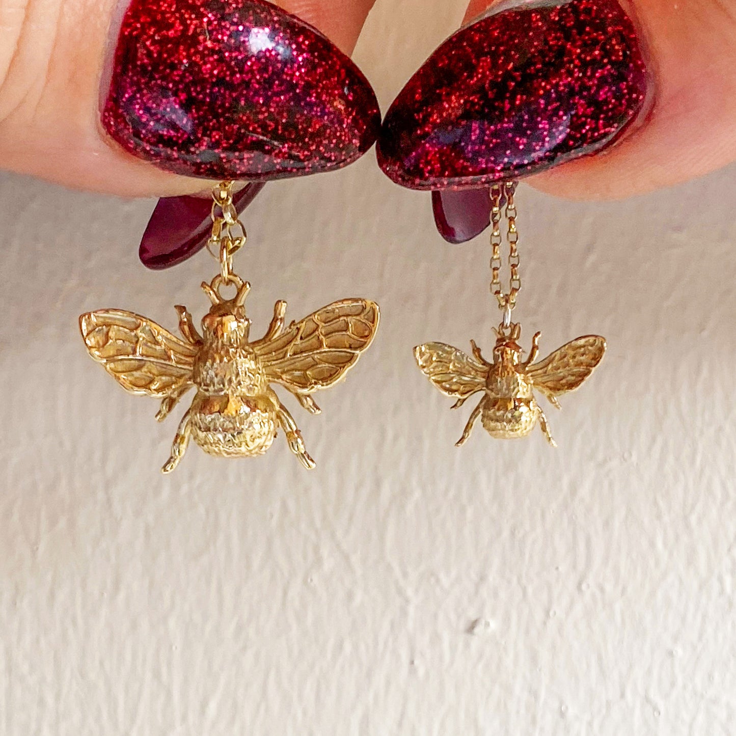 Bee Mine - Solid silver or gold bumblebee necklace