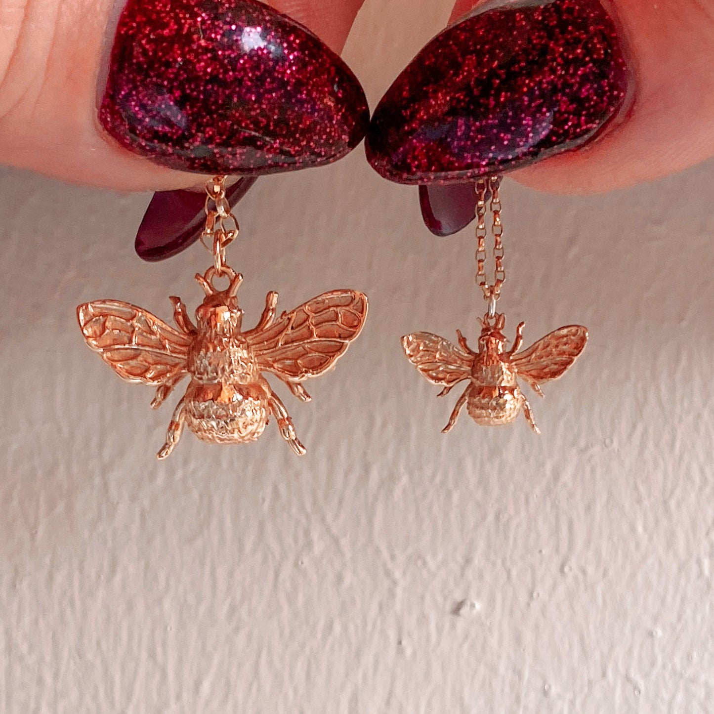 Bee Mine - Solid silver or gold babybee necklace