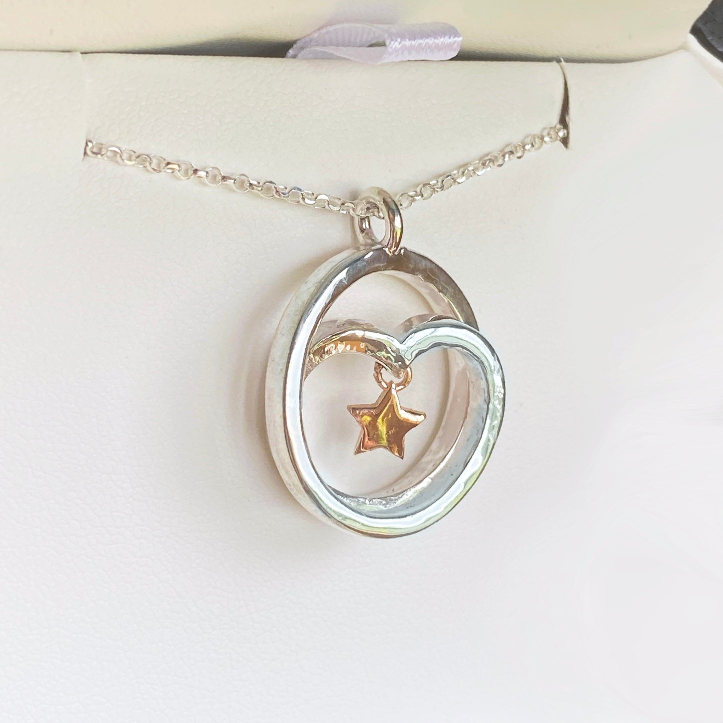 Infinite love with charm - Sterling silver spiral necklace with gold or silver charm