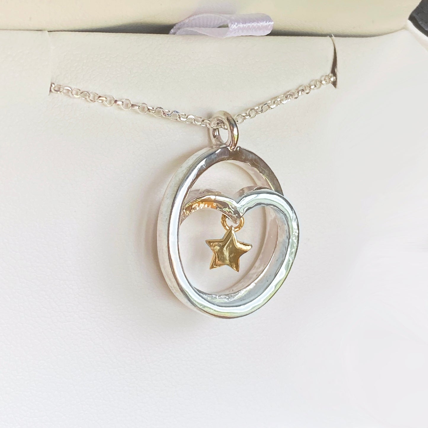 Infinite love with charm - Sterling silver spiral necklace with gold or silver charm