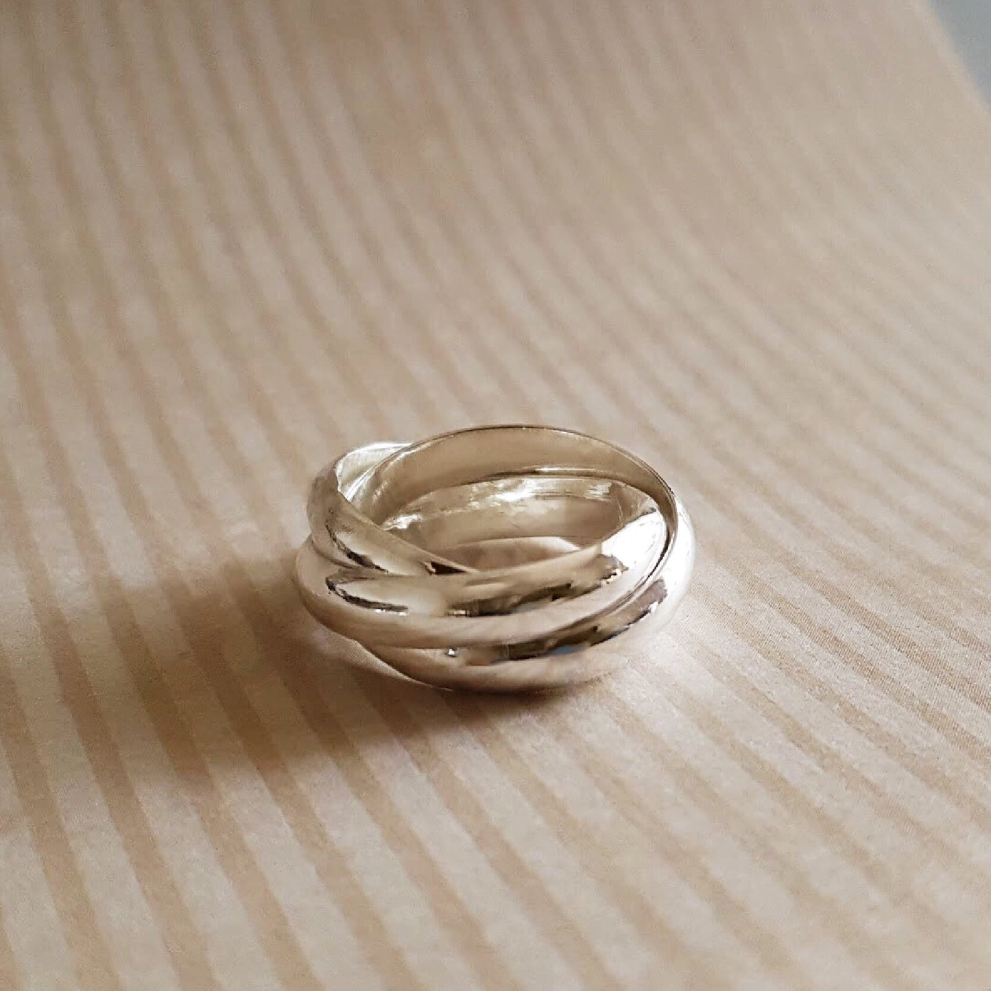 Solid silver Russian wedding ring