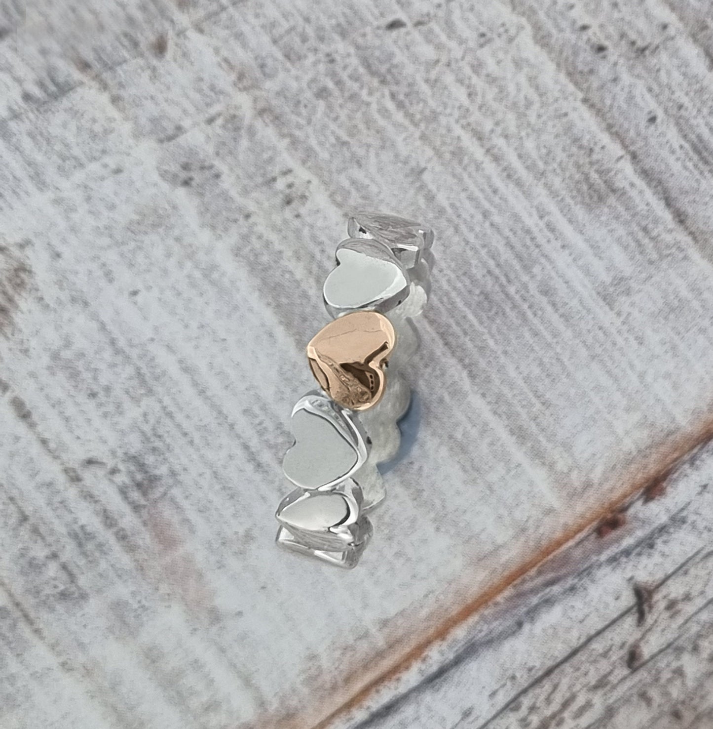 Heart and soul - Solid gold or silver heart ring