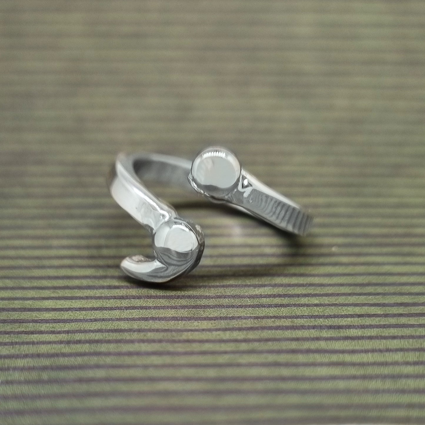 Semi colon twist ring - silver or gold semicolon