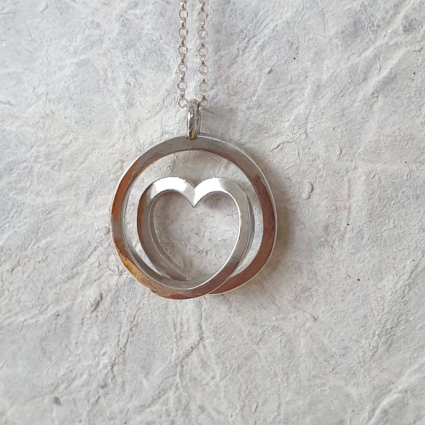 Infinite love with charm - Sterling silver spiral necklace with gold or silver charm
