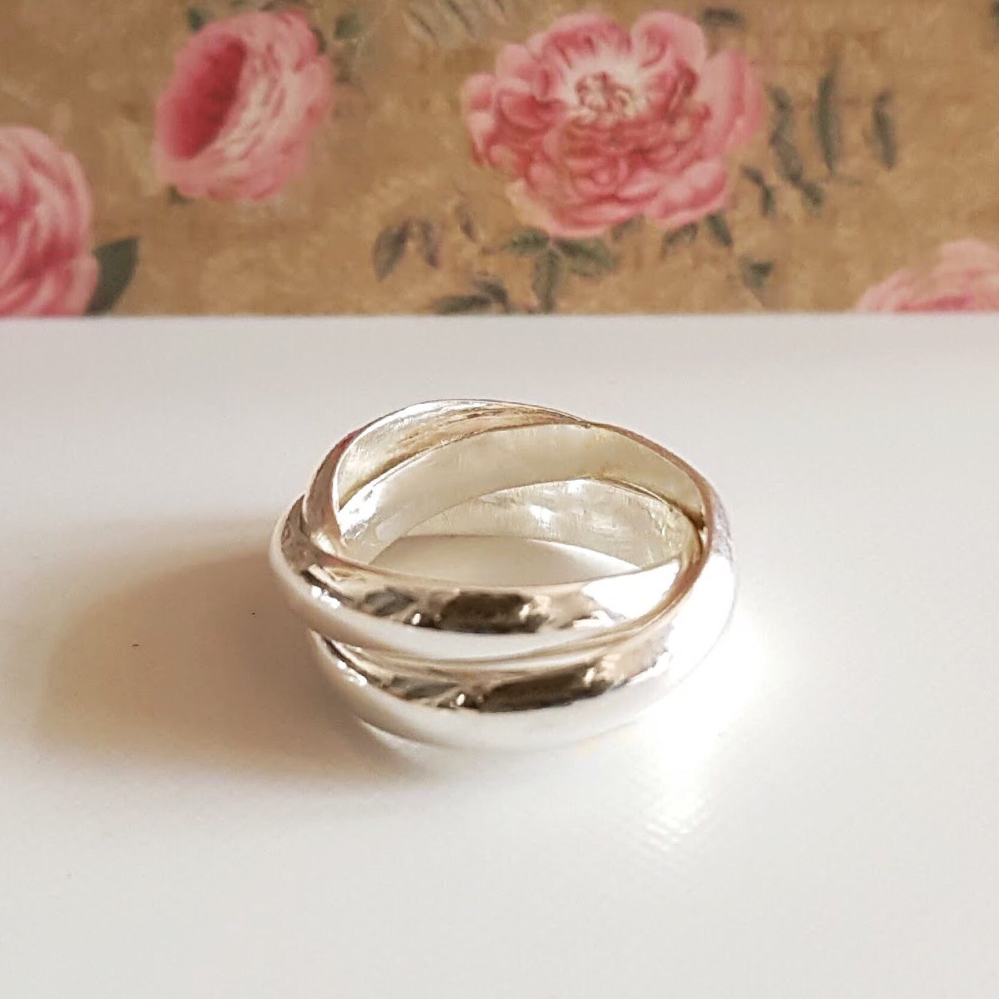 Solid silver Russian wedding ring