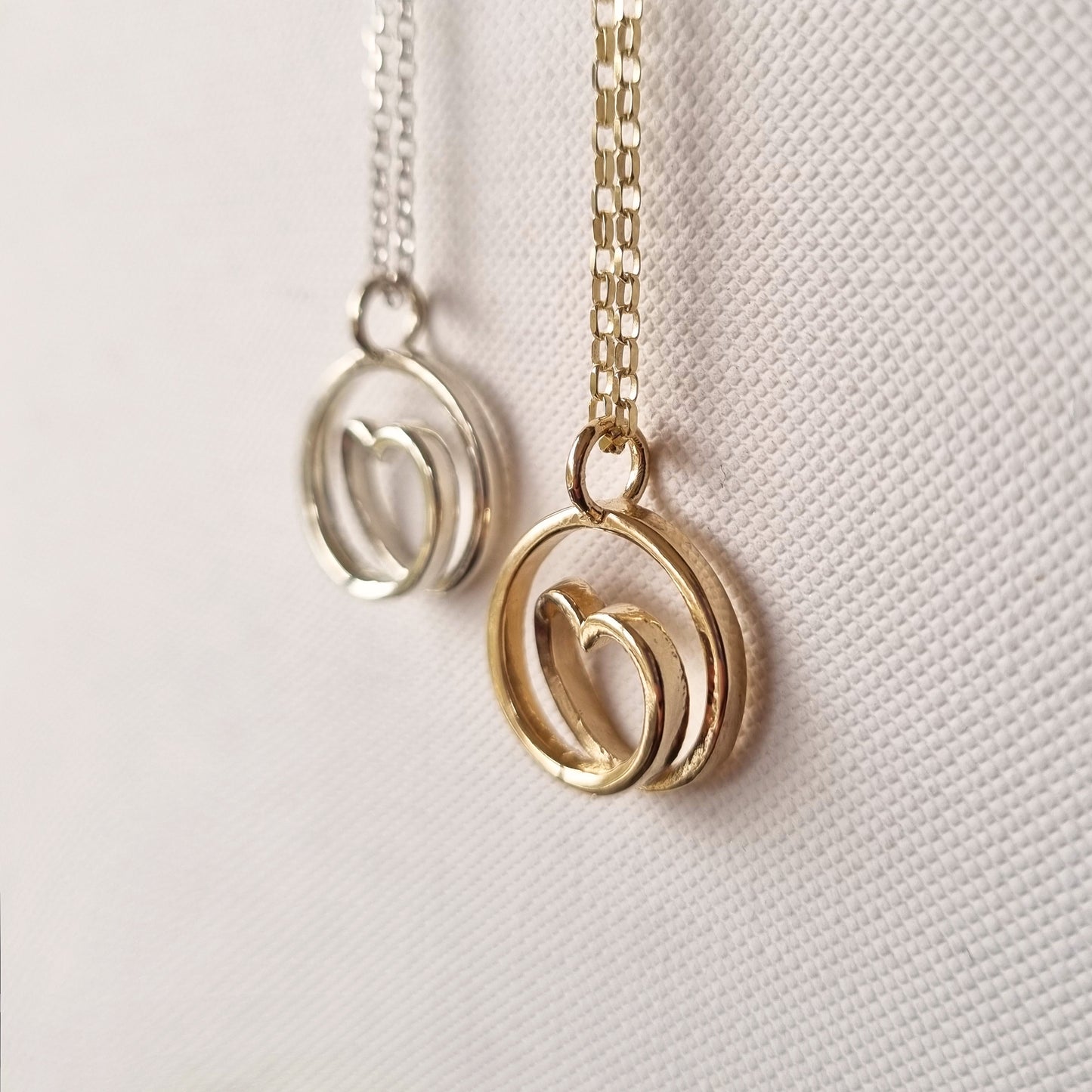 Infinite love & Infinity tiny - Smallest solid gold or silver spiral necklaces