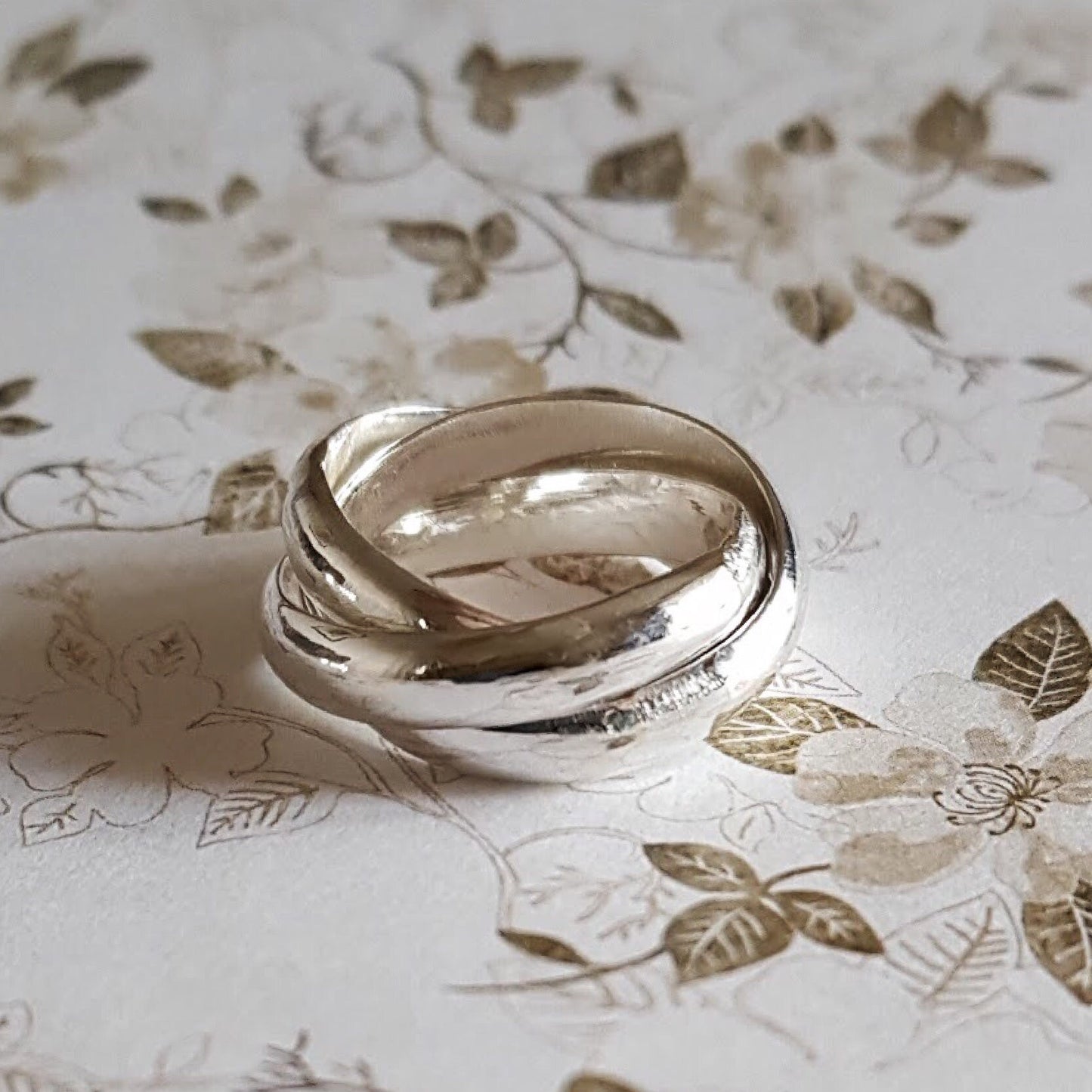 Solid silver Russian wedding ring