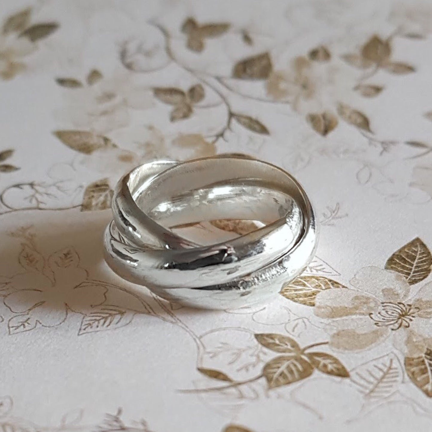 Solid silver Russian wedding ring