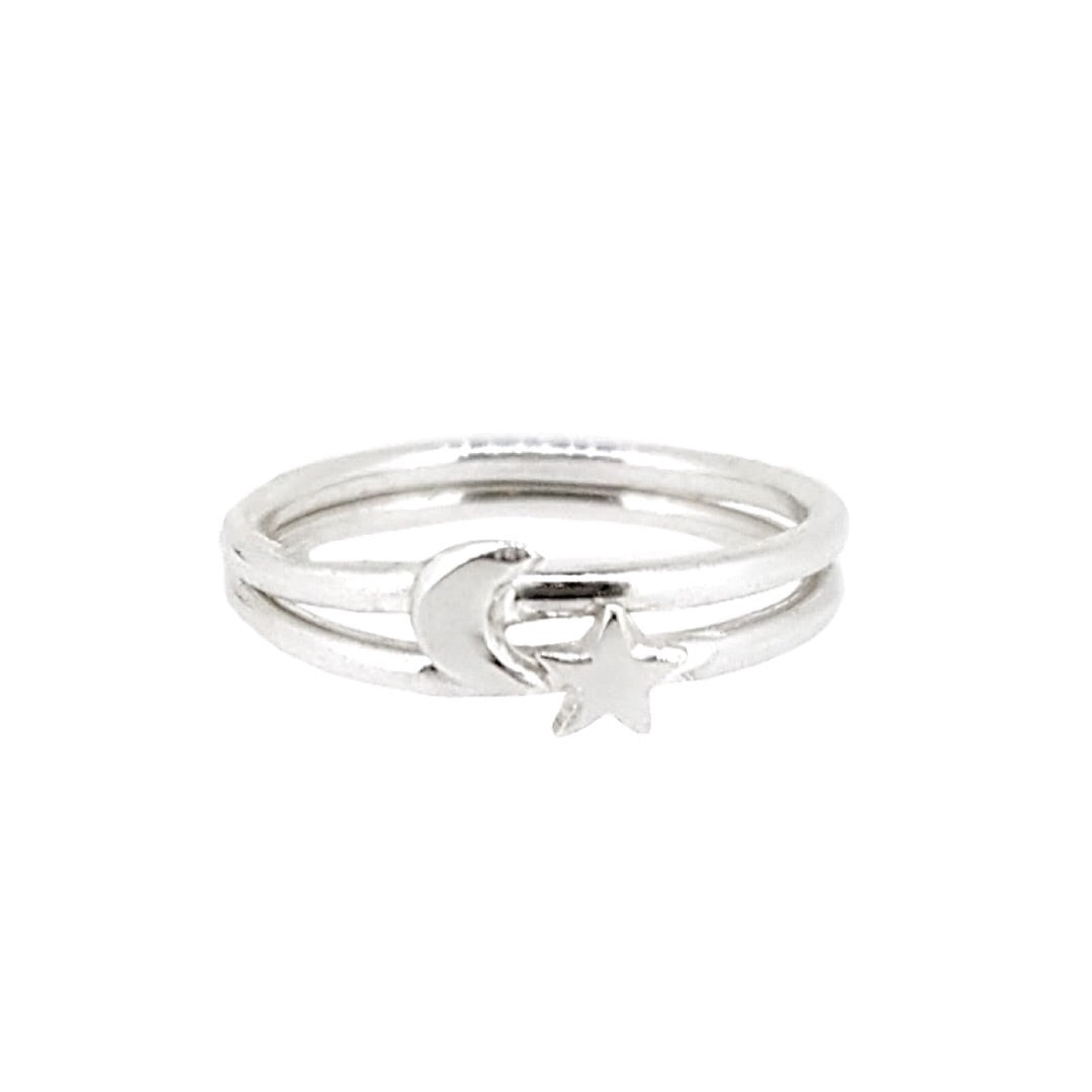 To the moon and back stacking rings