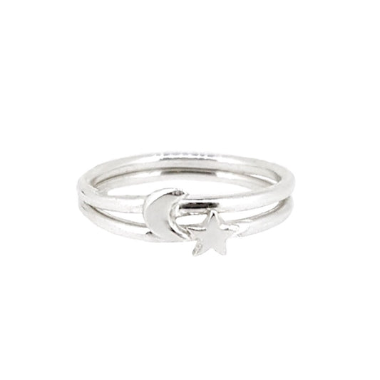 To the moon and back stacking rings