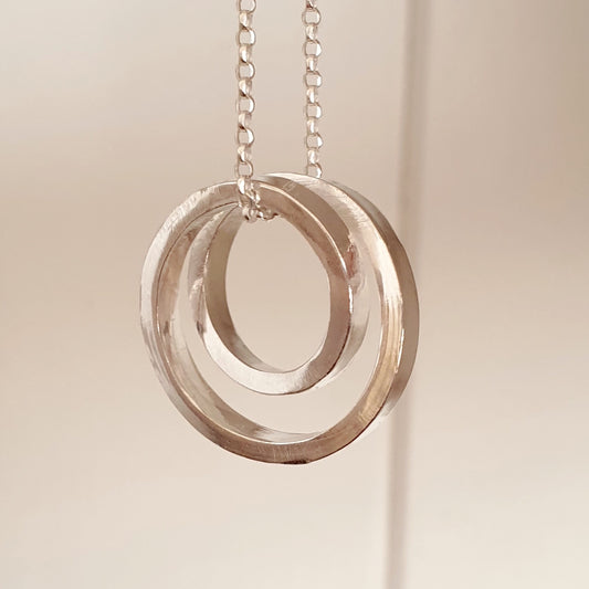 Infinity - Sterling silver spiral necklace