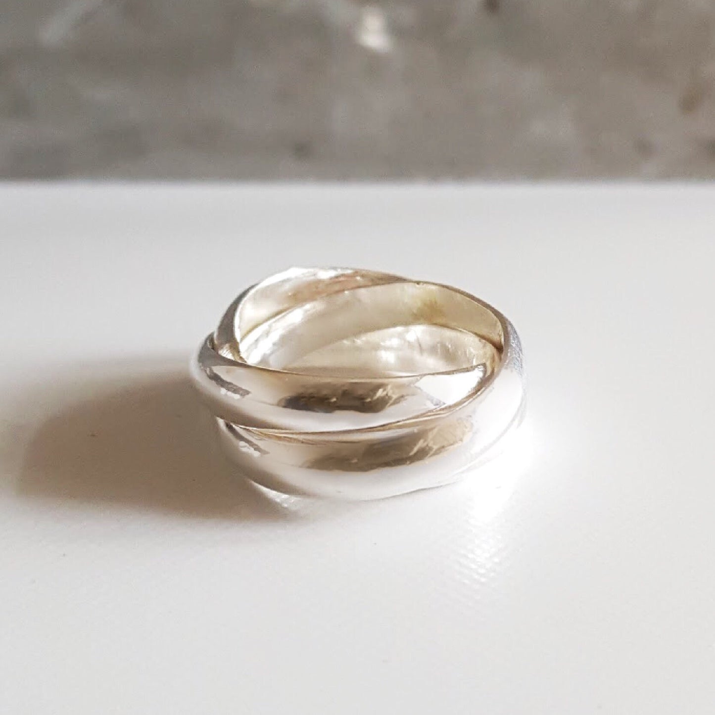 Solid silver Russian wedding ring