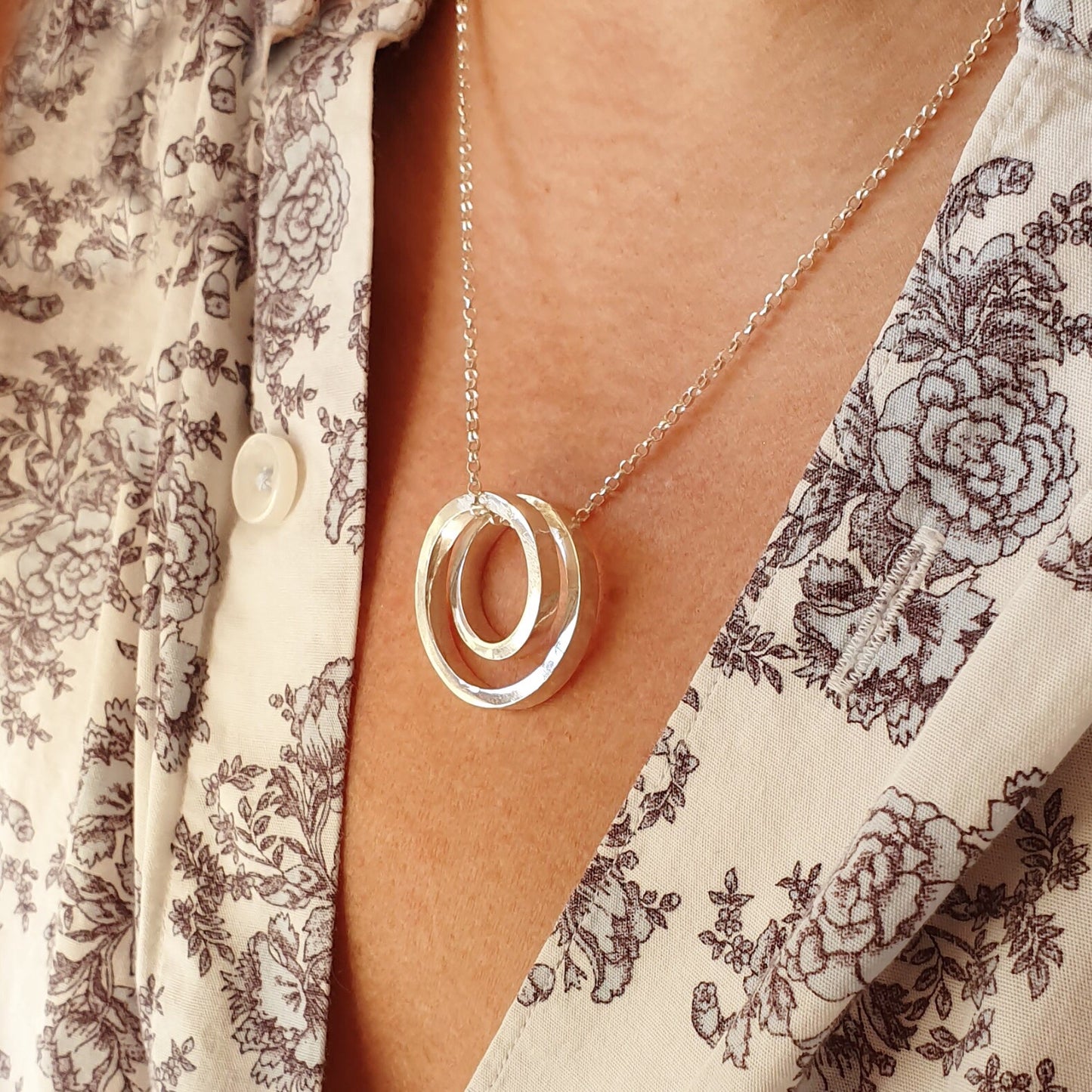 Infinity - Sterling silver spiral necklace