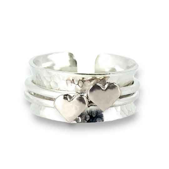 Two hearts beat as one. Open back.