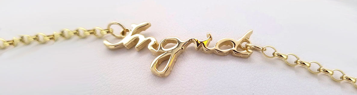 Handwriting jewellery