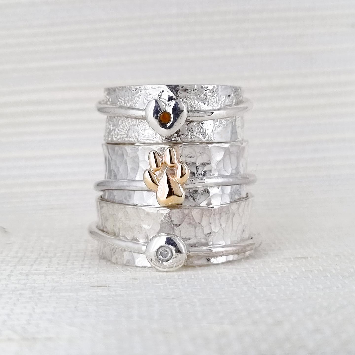 Collection of spinning rings