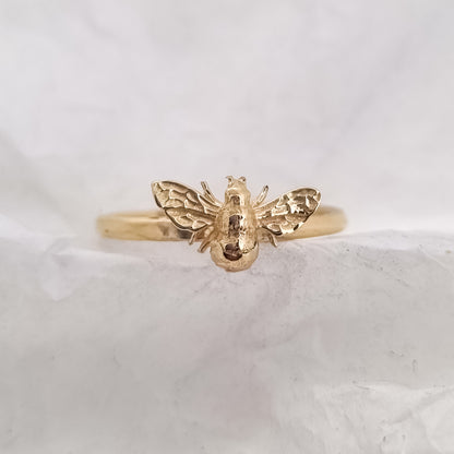 'Bee Mine'. Baby bee ring in solid silver or gold