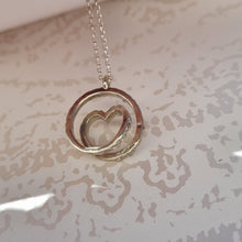 Load image into Gallery viewer, Item 209 - Medium &#39;Infinite love&#39; necklace - white gold, hammered finish