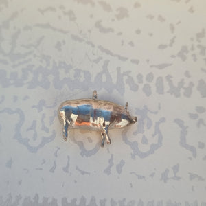 Item 217 - Solid silver pig necklace