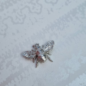 Item 256 -  Large solid silver bee necklace