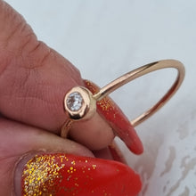 Load image into Gallery viewer, Item 274 - Rose gold &amp; huge diamond ring (Size R)