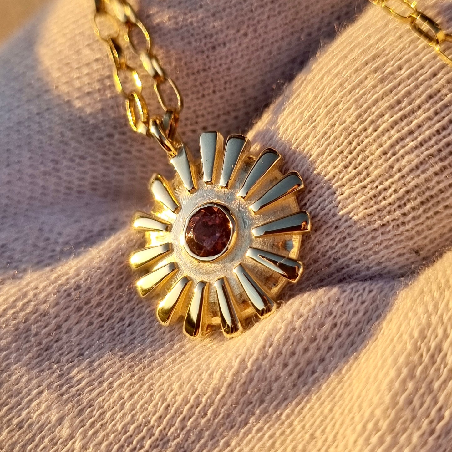 Sunkissed - one-off gold necklace