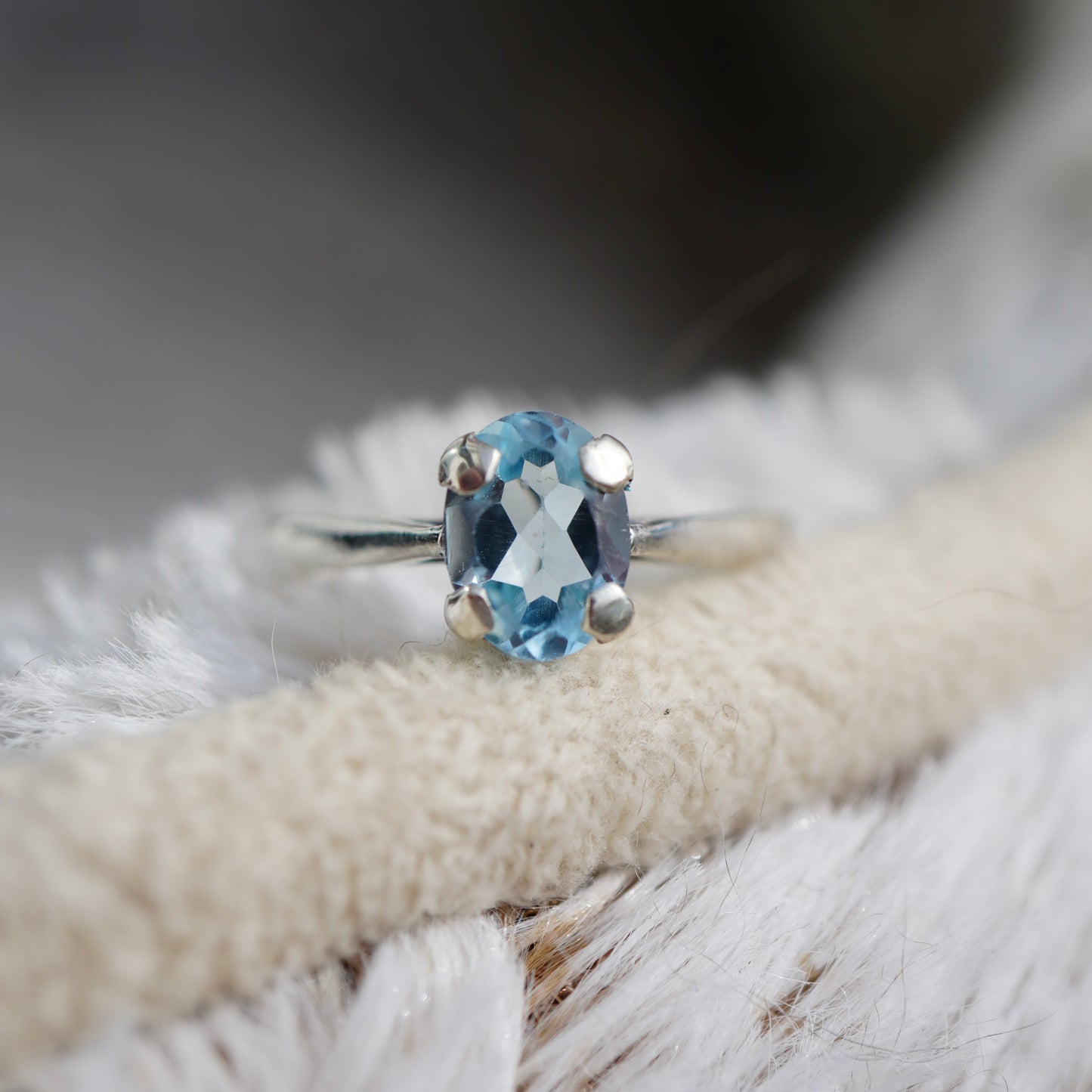 Classic topaz ring in solid silver