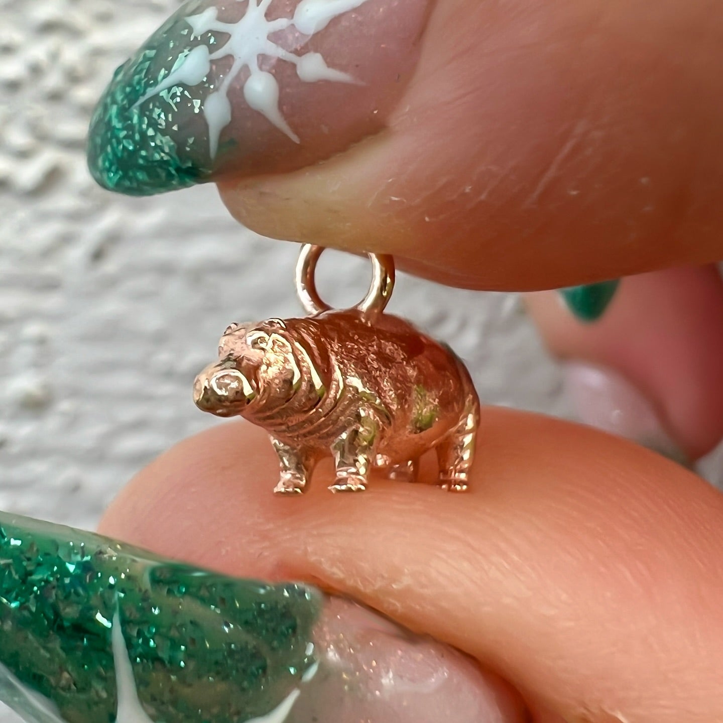 Tiny Hippo neclace