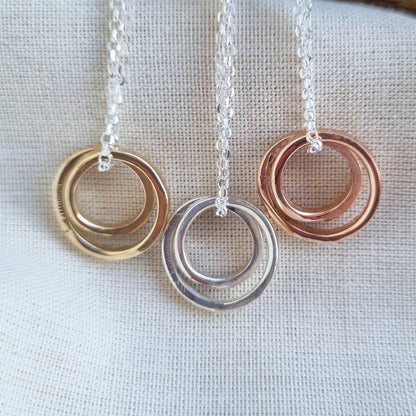 Infinite love & Infinity tiny - Smallest solid gold or silver spiral necklaces