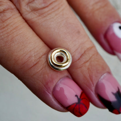 Grooved Donut Stud Earrings