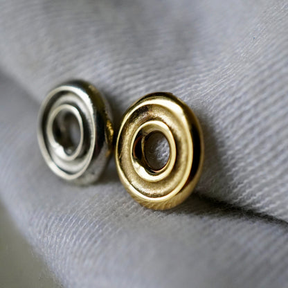 Grooved Donut Stud Earrings